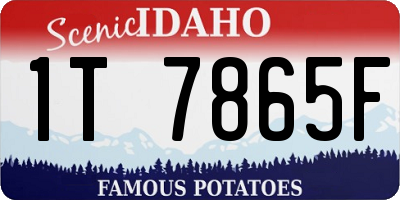 ID license plate 1T7865F