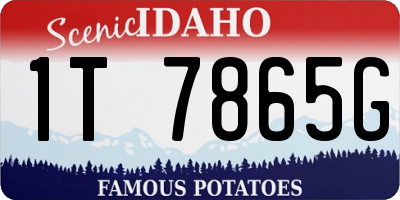 ID license plate 1T7865G