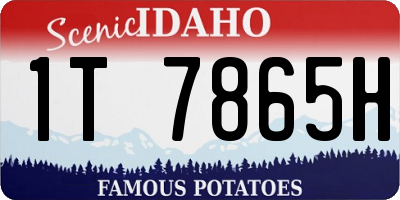 ID license plate 1T7865H