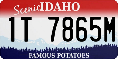ID license plate 1T7865M