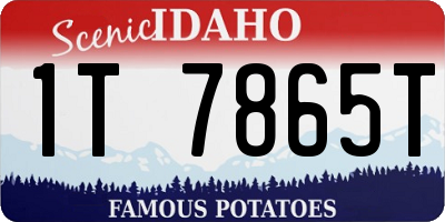 ID license plate 1T7865T