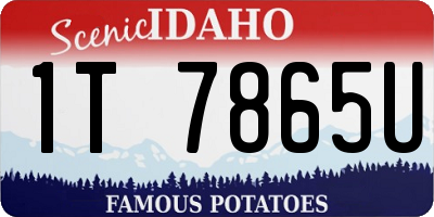 ID license plate 1T7865U