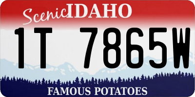 ID license plate 1T7865W