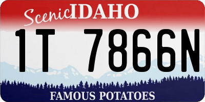 ID license plate 1T7866N