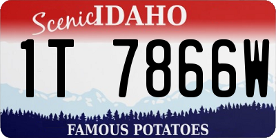 ID license plate 1T7866W