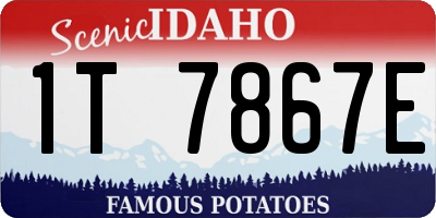 ID license plate 1T7867E
