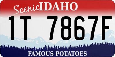 ID license plate 1T7867F
