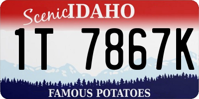 ID license plate 1T7867K