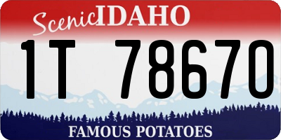 ID license plate 1T7867O