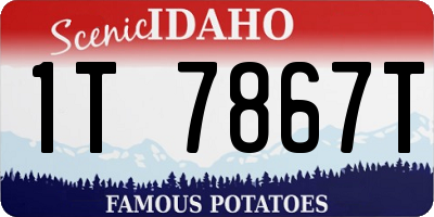 ID license plate 1T7867T