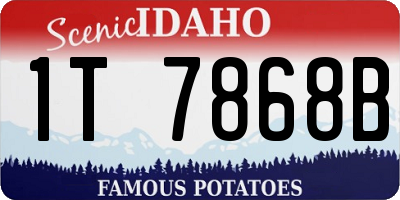 ID license plate 1T7868B