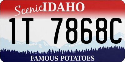 ID license plate 1T7868C