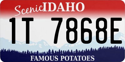 ID license plate 1T7868E