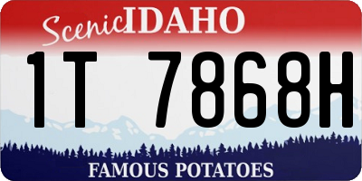 ID license plate 1T7868H