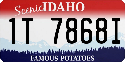 ID license plate 1T7868I