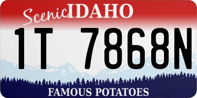ID license plate 1T7868N