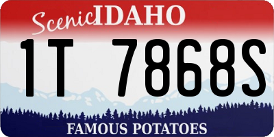 ID license plate 1T7868S