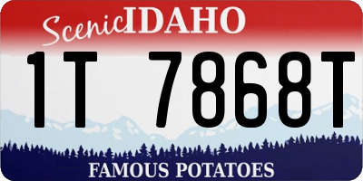 ID license plate 1T7868T