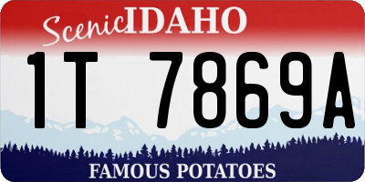 ID license plate 1T7869A