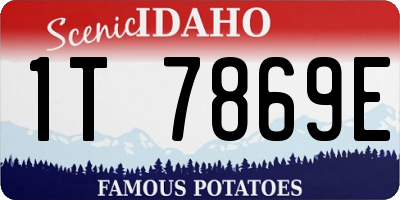 ID license plate 1T7869E