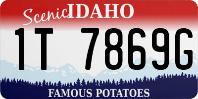 ID license plate 1T7869G