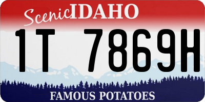 ID license plate 1T7869H