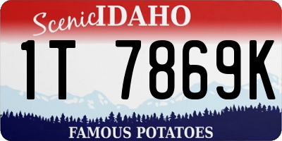 ID license plate 1T7869K