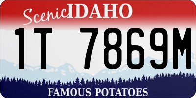ID license plate 1T7869M