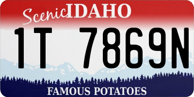 ID license plate 1T7869N