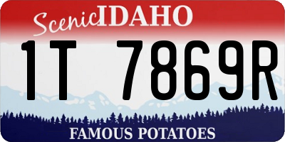 ID license plate 1T7869R