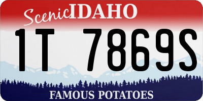 ID license plate 1T7869S