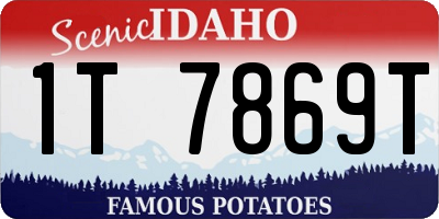 ID license plate 1T7869T