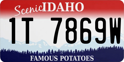 ID license plate 1T7869W