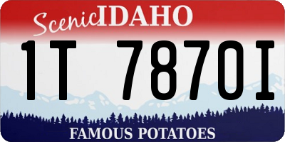 ID license plate 1T7870I