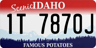 ID license plate 1T7870J