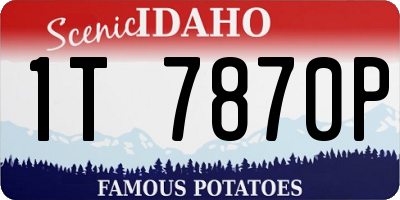 ID license plate 1T7870P