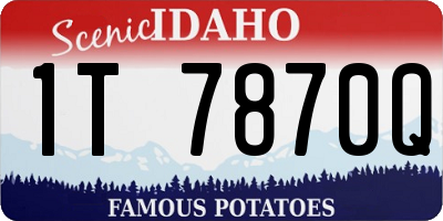 ID license plate 1T7870Q