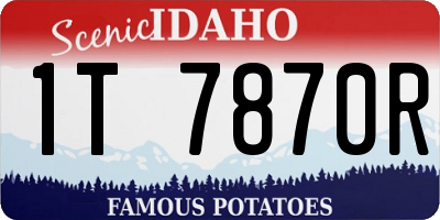 ID license plate 1T7870R