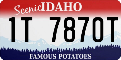 ID license plate 1T7870T
