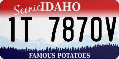 ID license plate 1T7870V