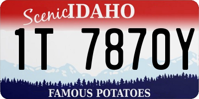 ID license plate 1T7870Y