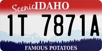 ID license plate 1T7871A