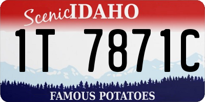 ID license plate 1T7871C