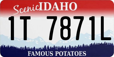 ID license plate 1T7871L