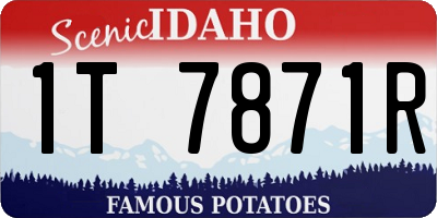 ID license plate 1T7871R