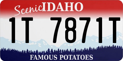 ID license plate 1T7871T