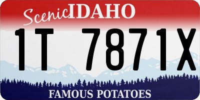 ID license plate 1T7871X