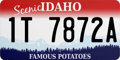 ID license plate 1T7872A