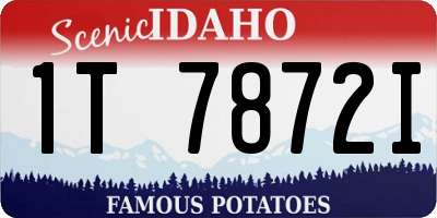 ID license plate 1T7872I