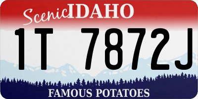 ID license plate 1T7872J